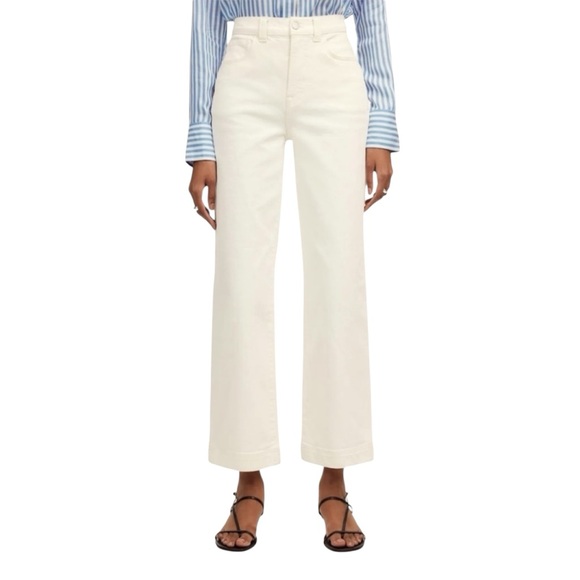 Madewell The Tall Perfect Vintage Wide-Leg Crop Jean in Tile White (27 Tall) - Picture 2 of 10